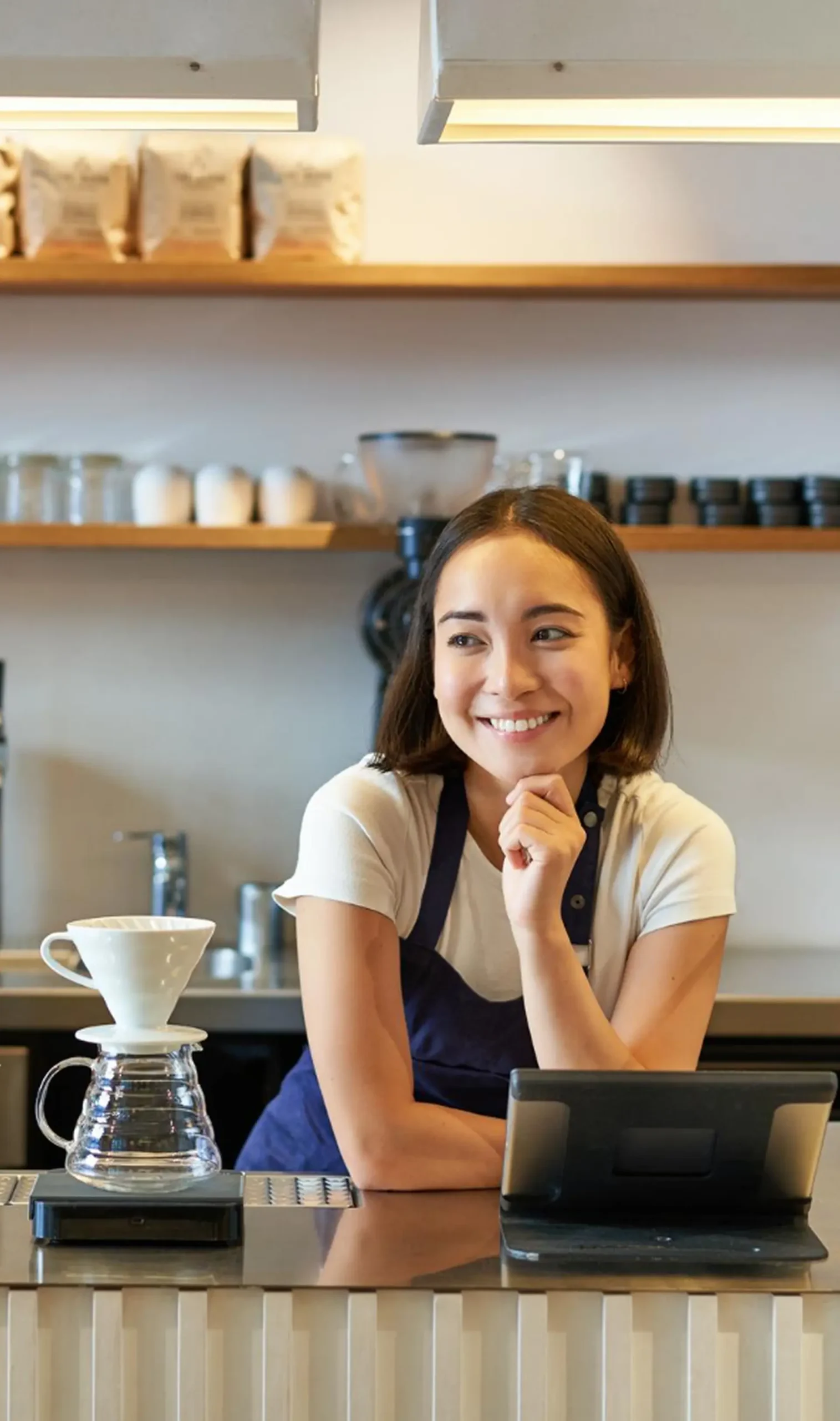 Business Music Studio en un mostrador